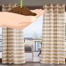 Highland Dunes Geraci Striped Semi-Sheer Outdoor Grommet Single Curtain Panel   